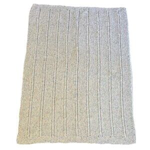 Vintage Baby Blanket Handmade Crochet Gender Neutral Boy Girl 33x25 Unisex